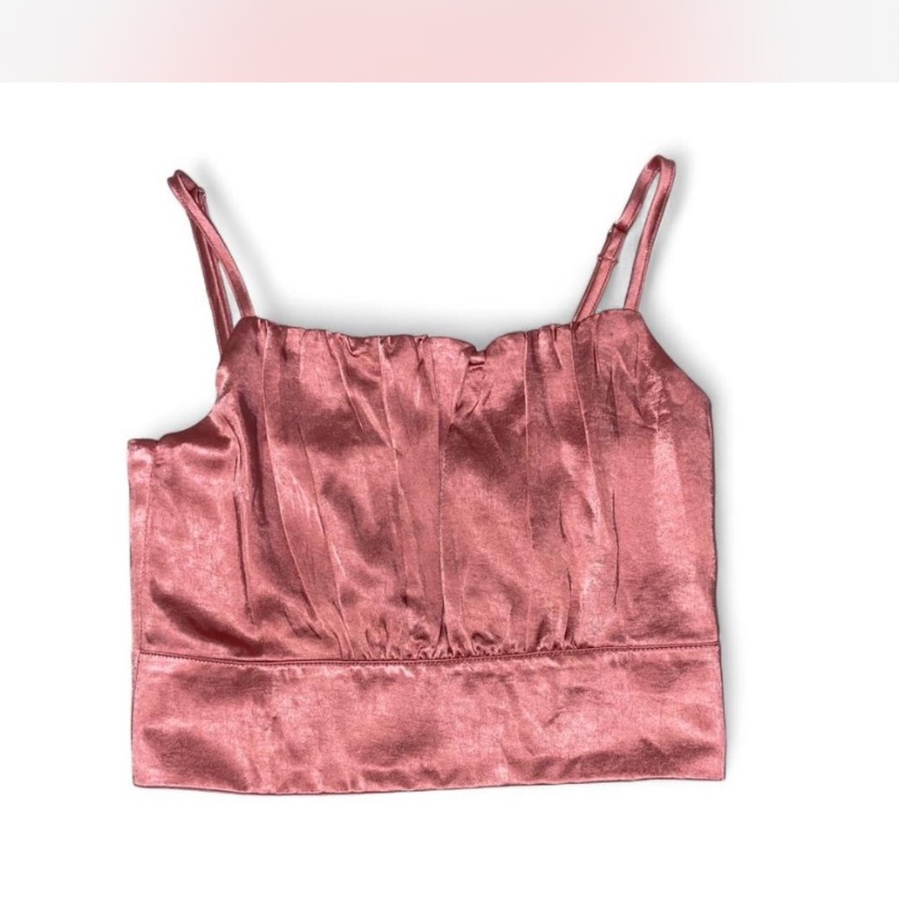 Lulu's Shimmering Rose Crop Top